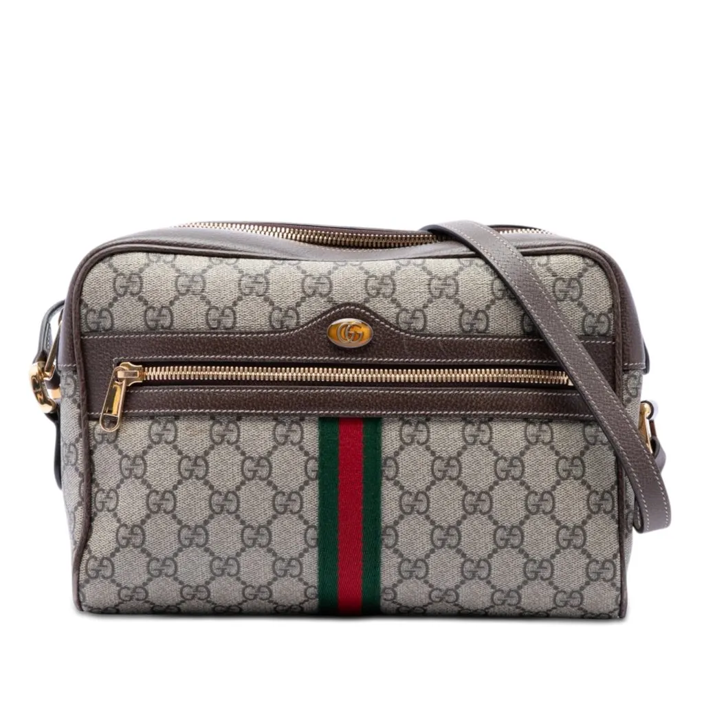Gucci GG Supreme Ophidia Crossbody Beige Very good - Front View