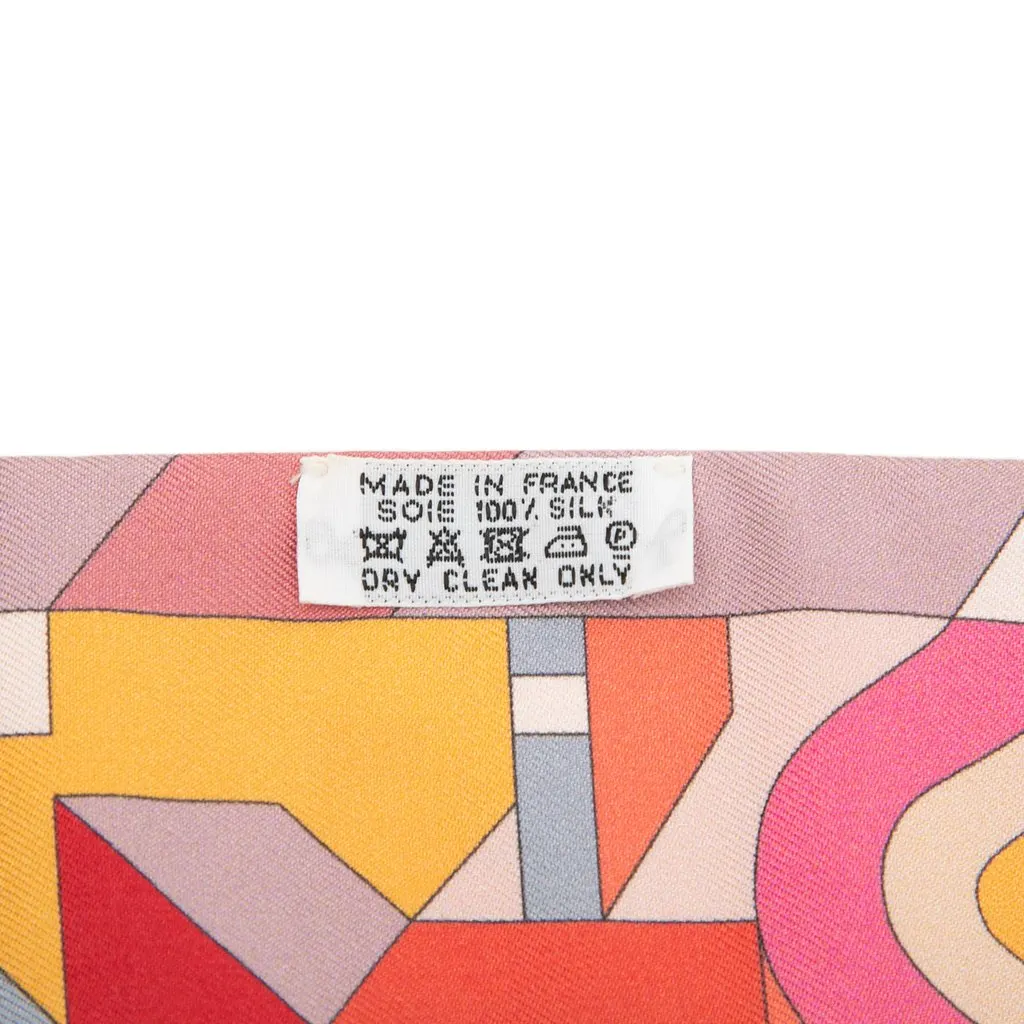 Hermès Perspective Cavaliere Silk Twilly Scarf Pink Very good - Back View