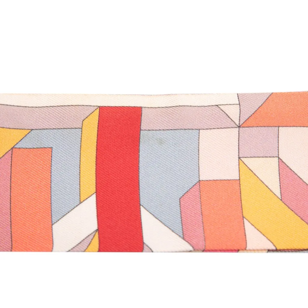 Hermès Perspective Cavaliere Silk Twilly Scarf Pink Very good - Box View