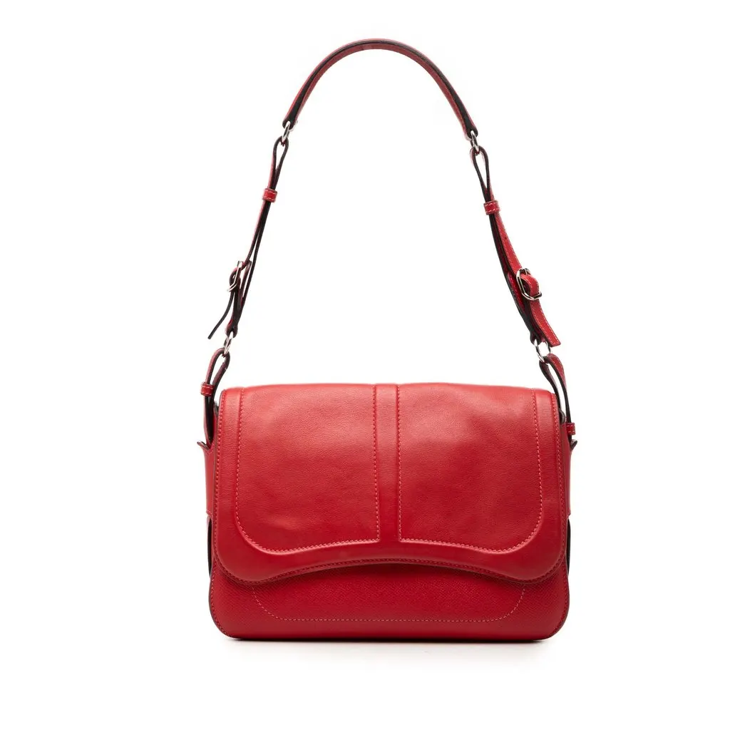 Hermès Epsom and Swift Harnais Red Leather Very good - Front View