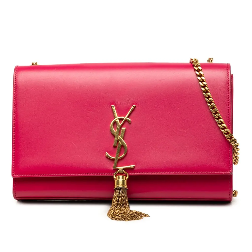 Saint Laurent Medium Smooth Calfskin Classic Monogram Kate Tassel Crossbody