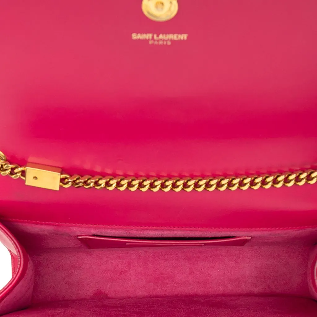 Saint Laurent Medium Smooth Calfskin Classic Monogram Kate Tassel Crossbody Pink Leather Very good - Model View