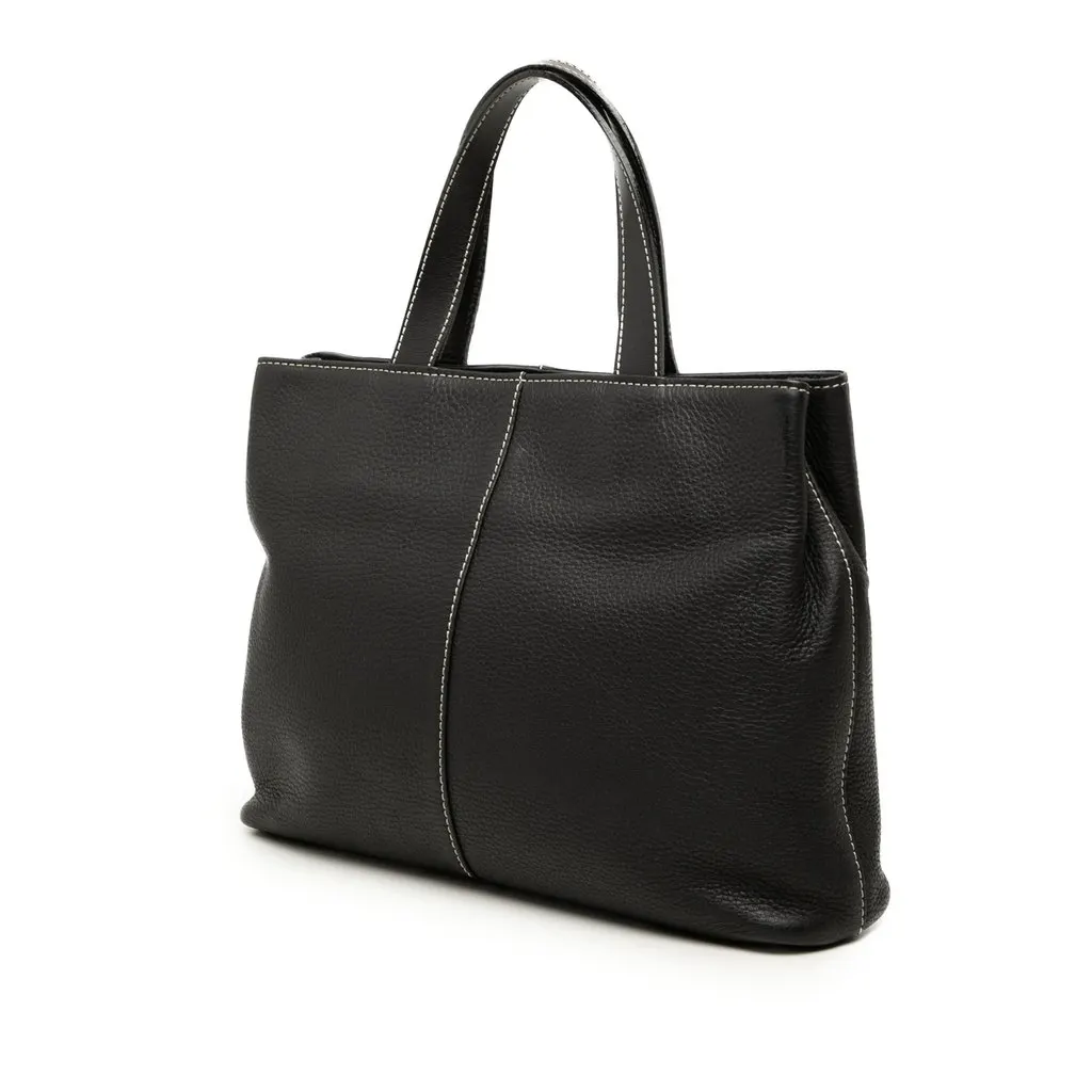 Burberry Leather Tote Black Leather Very good - Back View