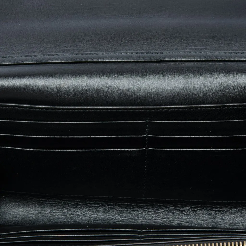 Dior Calfskin JAdior Wallet On Chain Black Leather Good - Model View