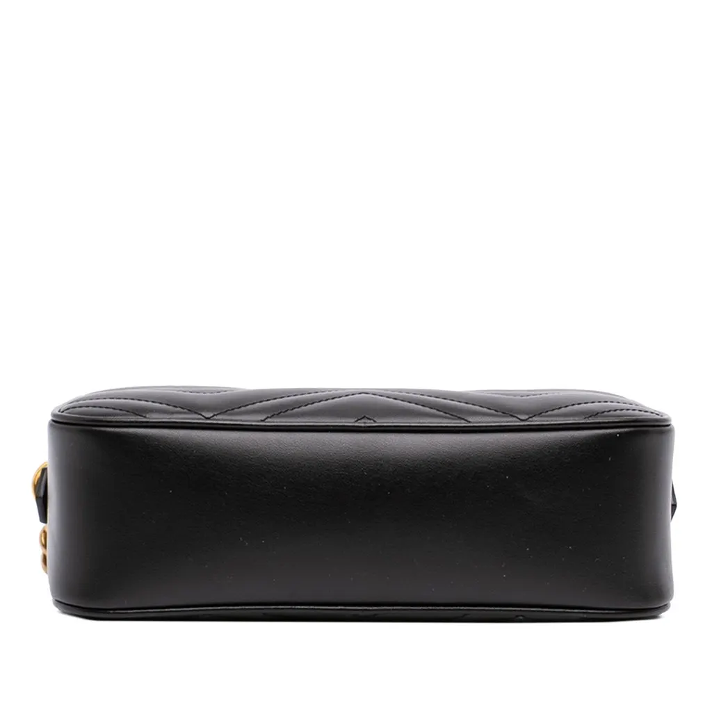 Gucci Small GG Marmont Matelasse Calfskin Crossbody Black Leather Very good - Inside View