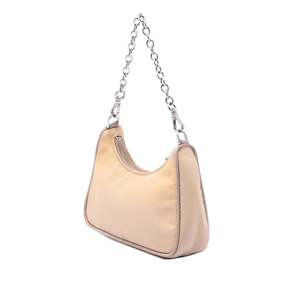 Prada Mini Tessuto Re Edition 2005 Satchel Beige Very good - Back View