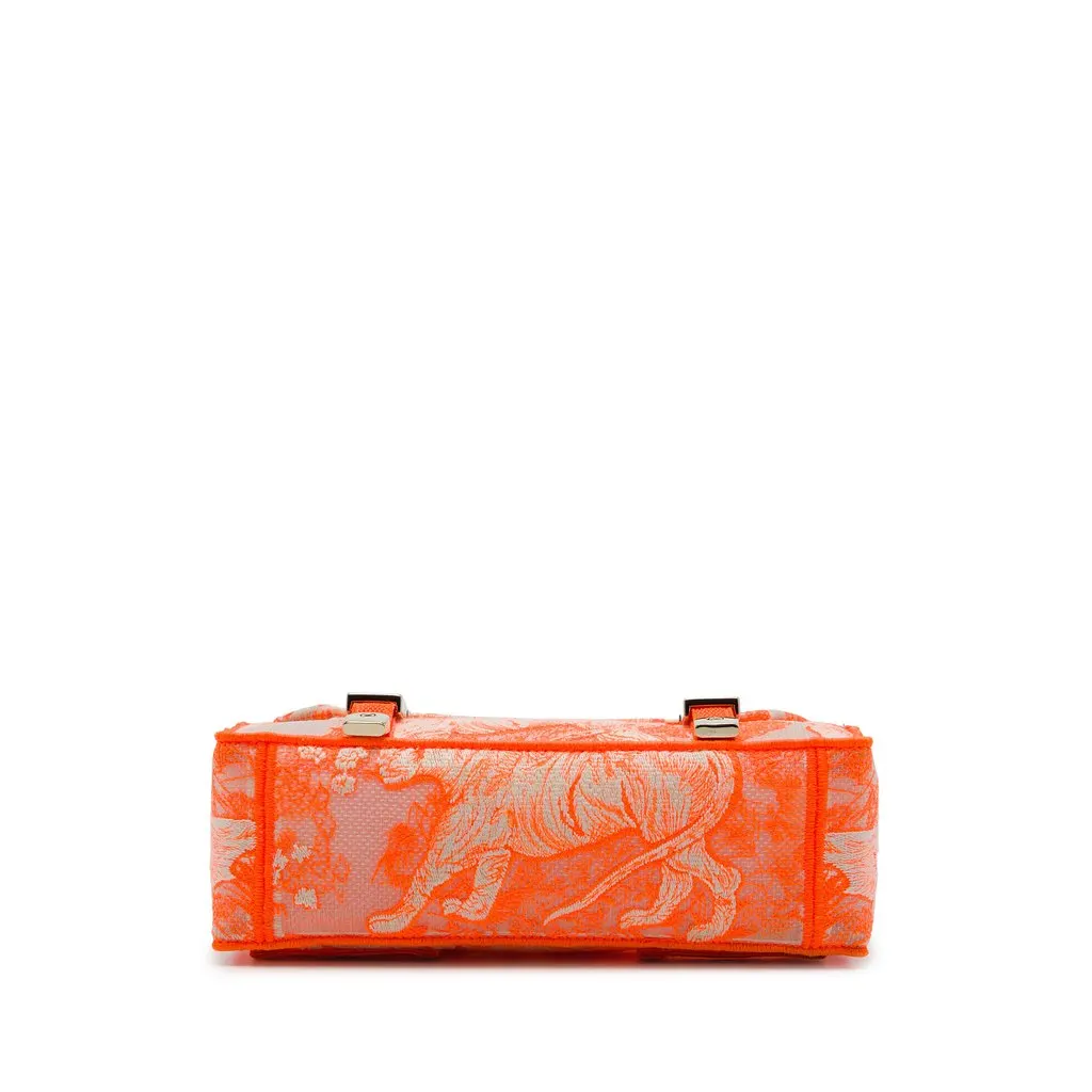 Dior Small Embroidered Canvas Toile de Jouy Diorcamp Messenger Bag Orange Canvas Very good - Inside View
