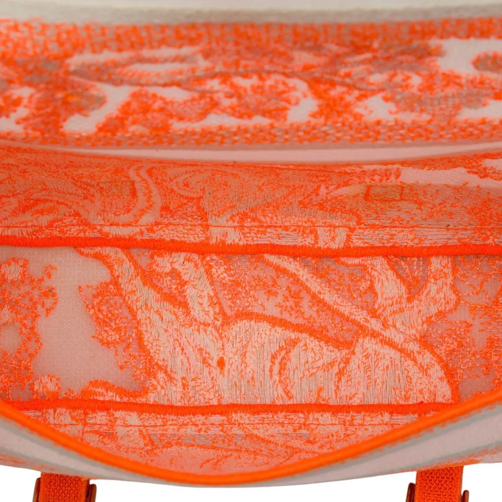 Dior Small Embroidered Canvas Toile de Jouy Diorcamp Messenger Bag Orange Canvas Very good - Model View