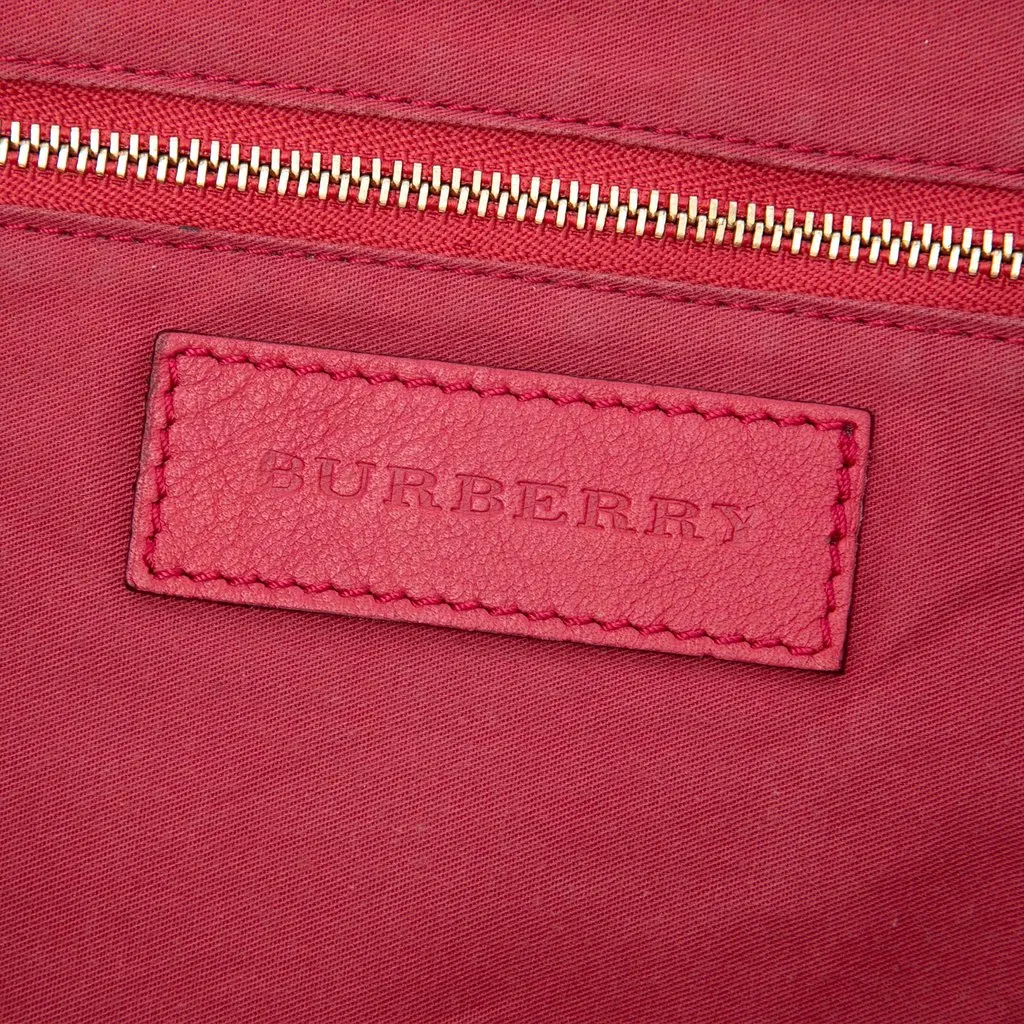 Burberry Small Haymarket Check Coated Canvas and Calfskin Canterbury Tote Beige Canvas Very good - Box View