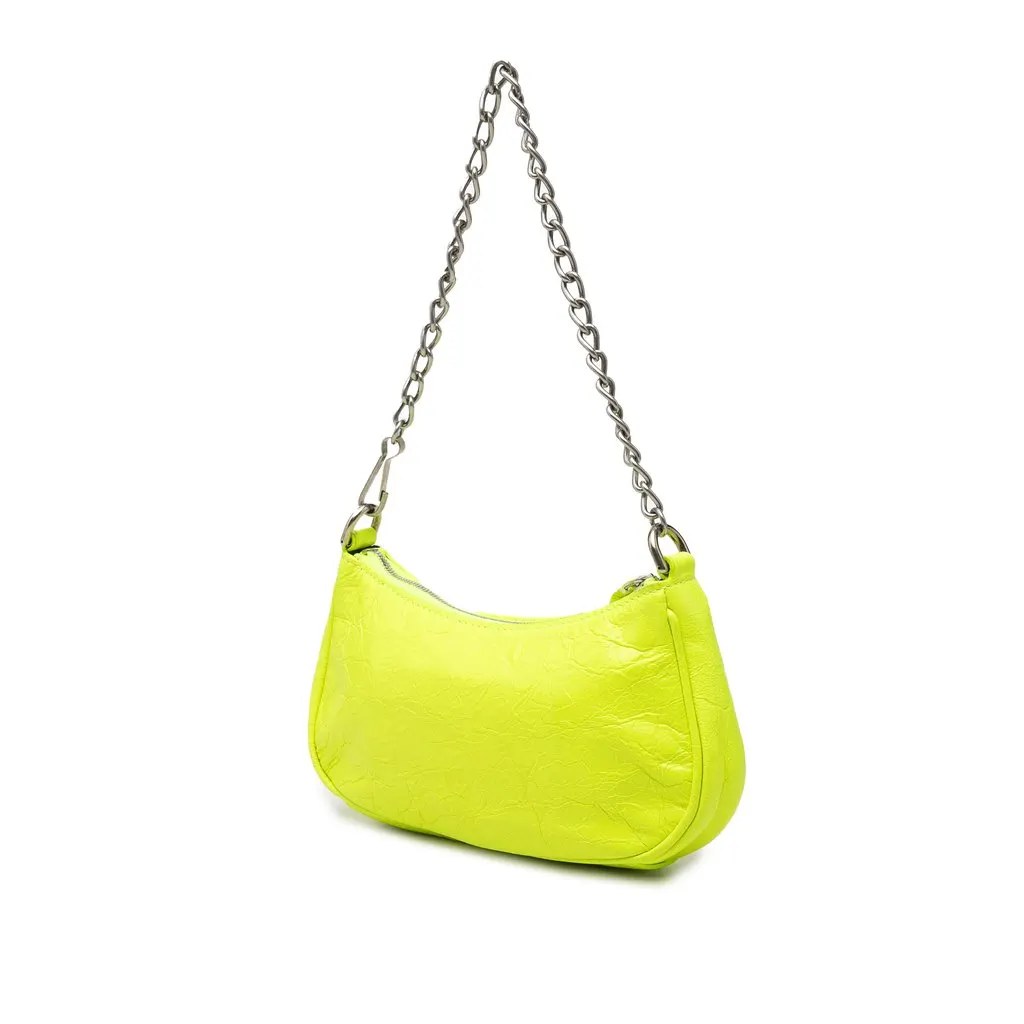 Balenciaga Mini Lambskin Motocross Le Cagole Yellow Leather Very good - Back View