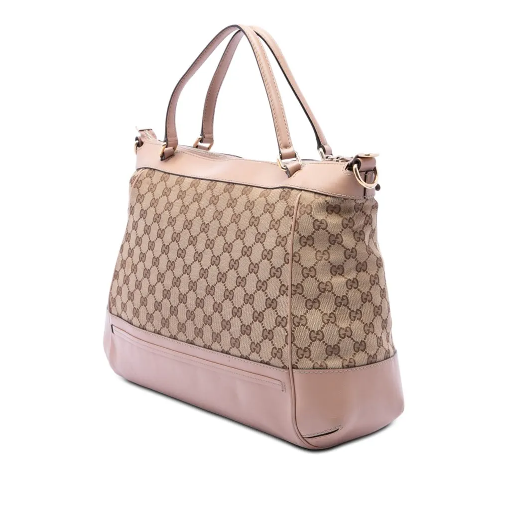 Gucci GG Canvas Mayfair Satchel Beige Very good - Back View