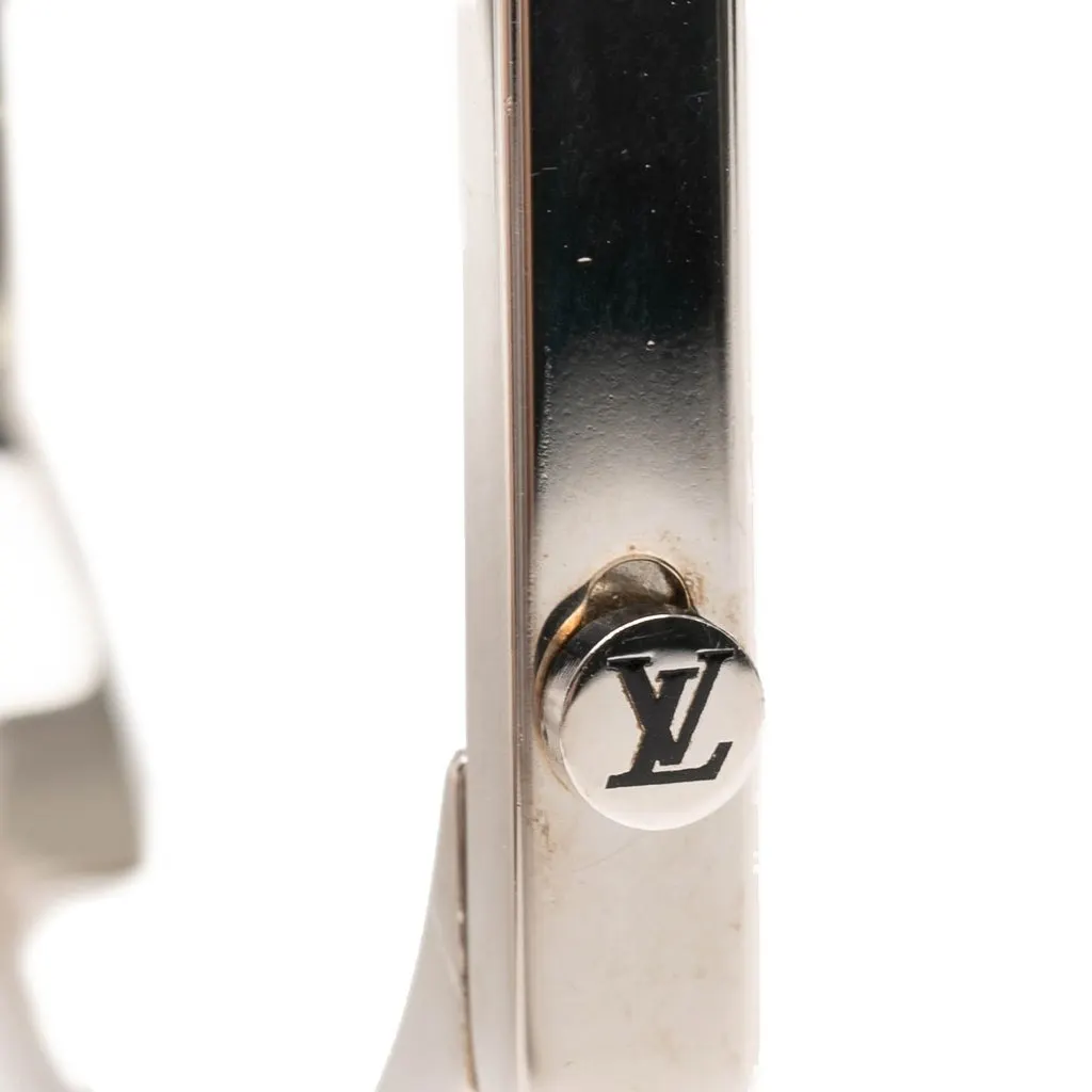 Louis Vuitton Brass Hinge Lock Bangle Silver Metal Very good - Box View