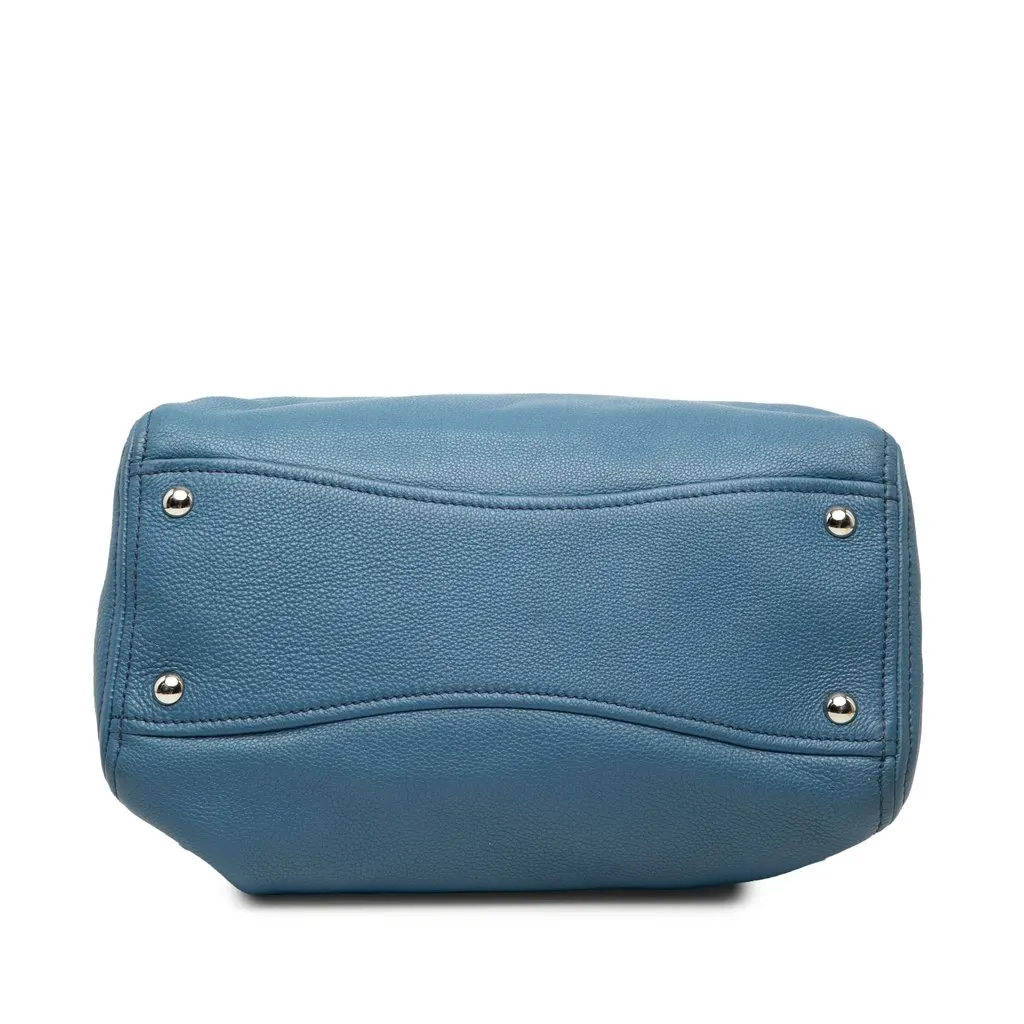 Miu Miu Small Vitello Phenix Satchel Blue Leather Very good - Inside View
