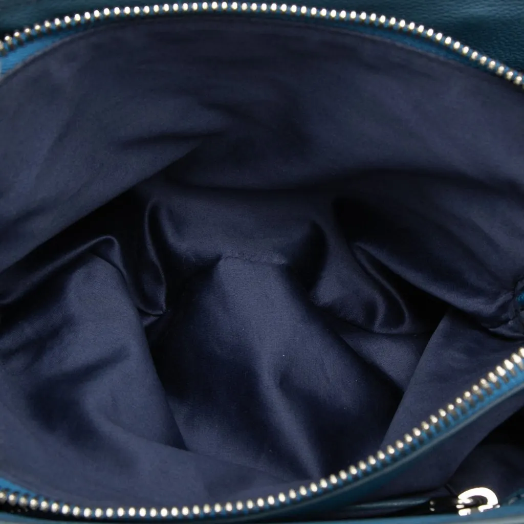 Miu Miu Small Vitello Phenix Satchel Blue Leather Very good - Model View