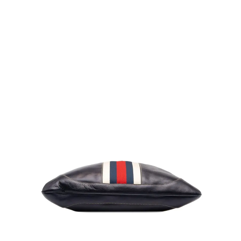 Gucci Calfskin Web Jackie O Bouvier Hobo Blue Leather Very good - Inside View