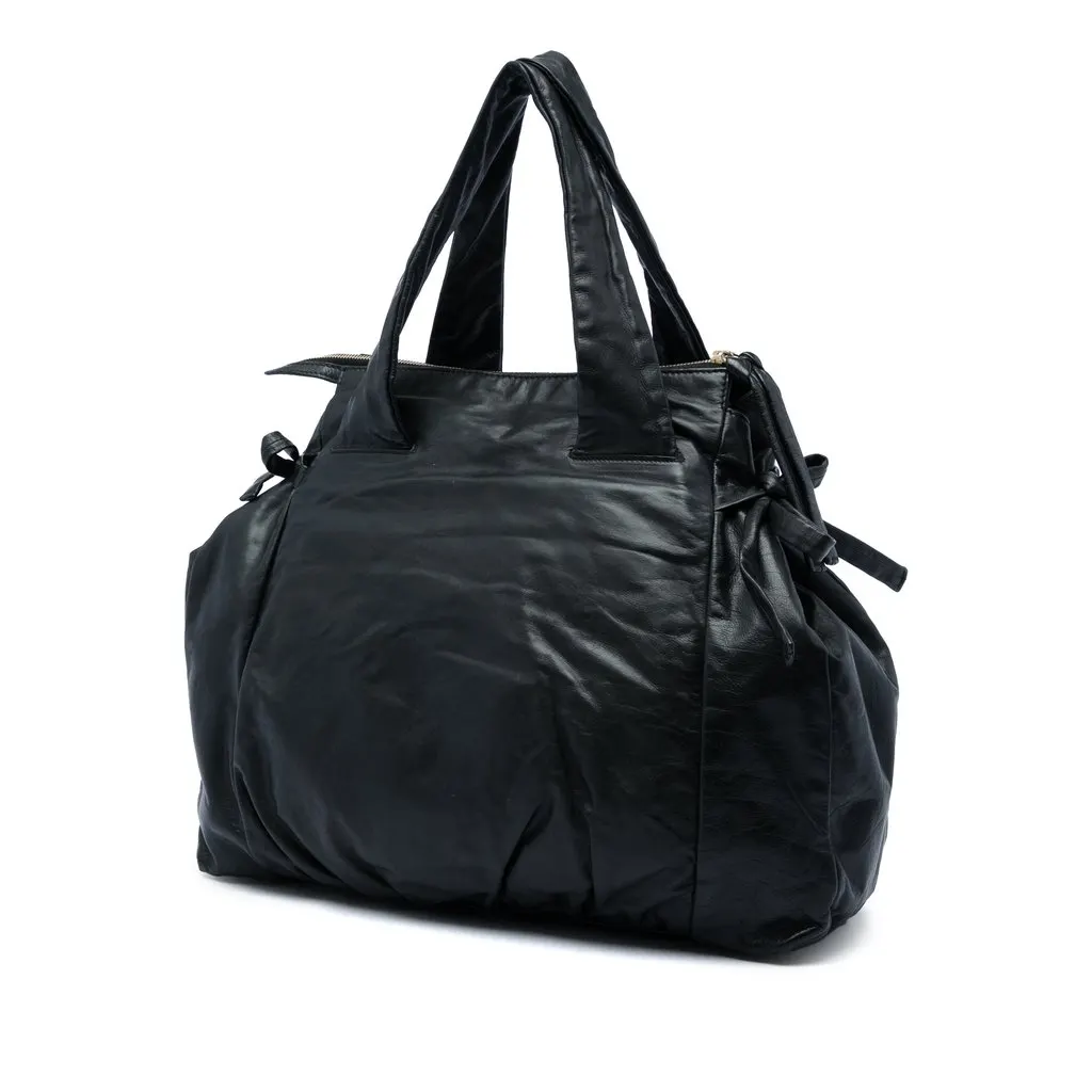 Gucci Large Calfskin Hysteria Tote Black Leather Very good - Back View