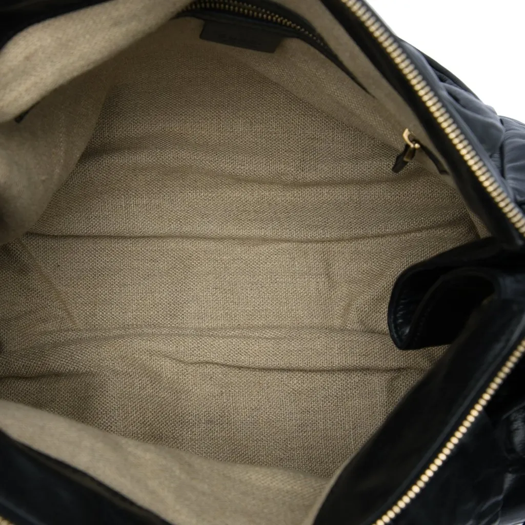 Gucci Large Calfskin Hysteria Tote Black Leather Very good - Model View
