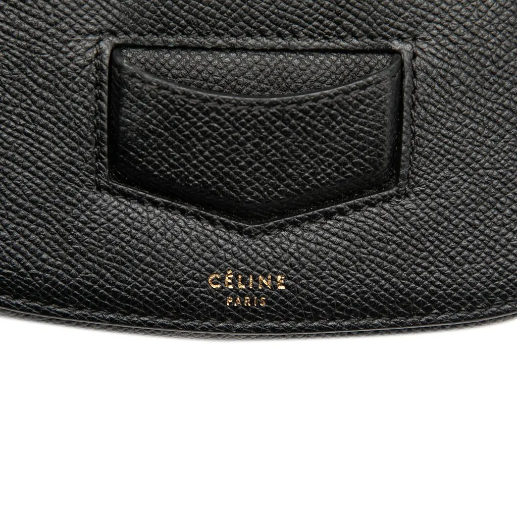 Celine Small Grained Calfskin Trotteur Crossbody Black Leather Good - Box View