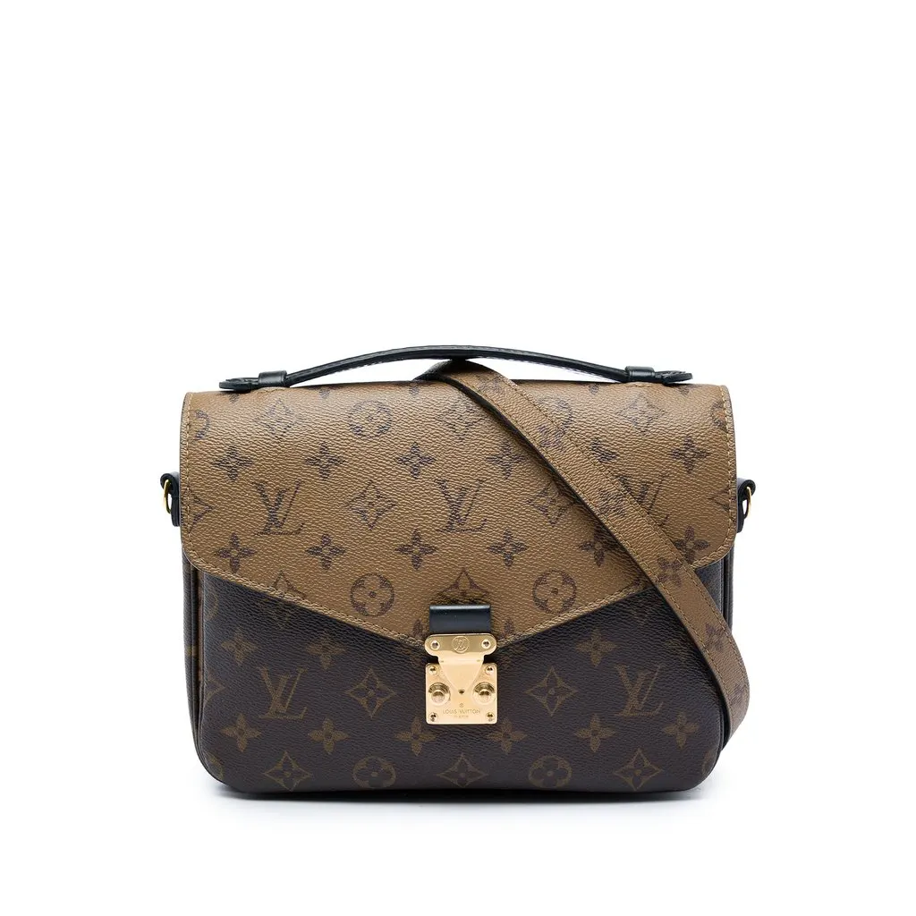 Louis Vuitton Monogram Reverse Pochette Metis Brown Canvas Very good - Front View