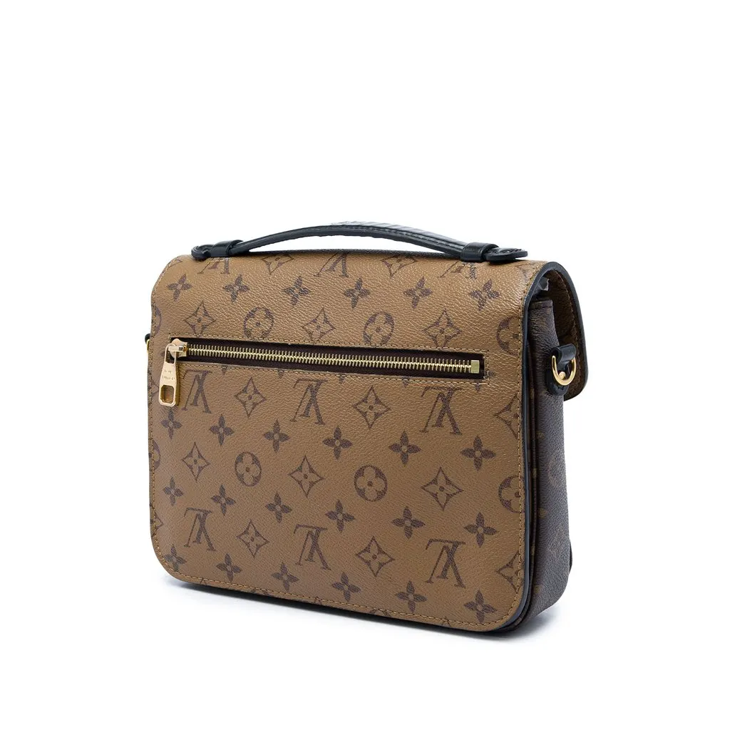Louis Vuitton Monogram Reverse Pochette Metis Brown Canvas Very good - Back View