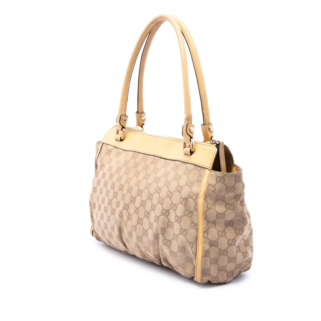 Gucci GG Canvas Abbey D Ring Tote Beige Good - Back View