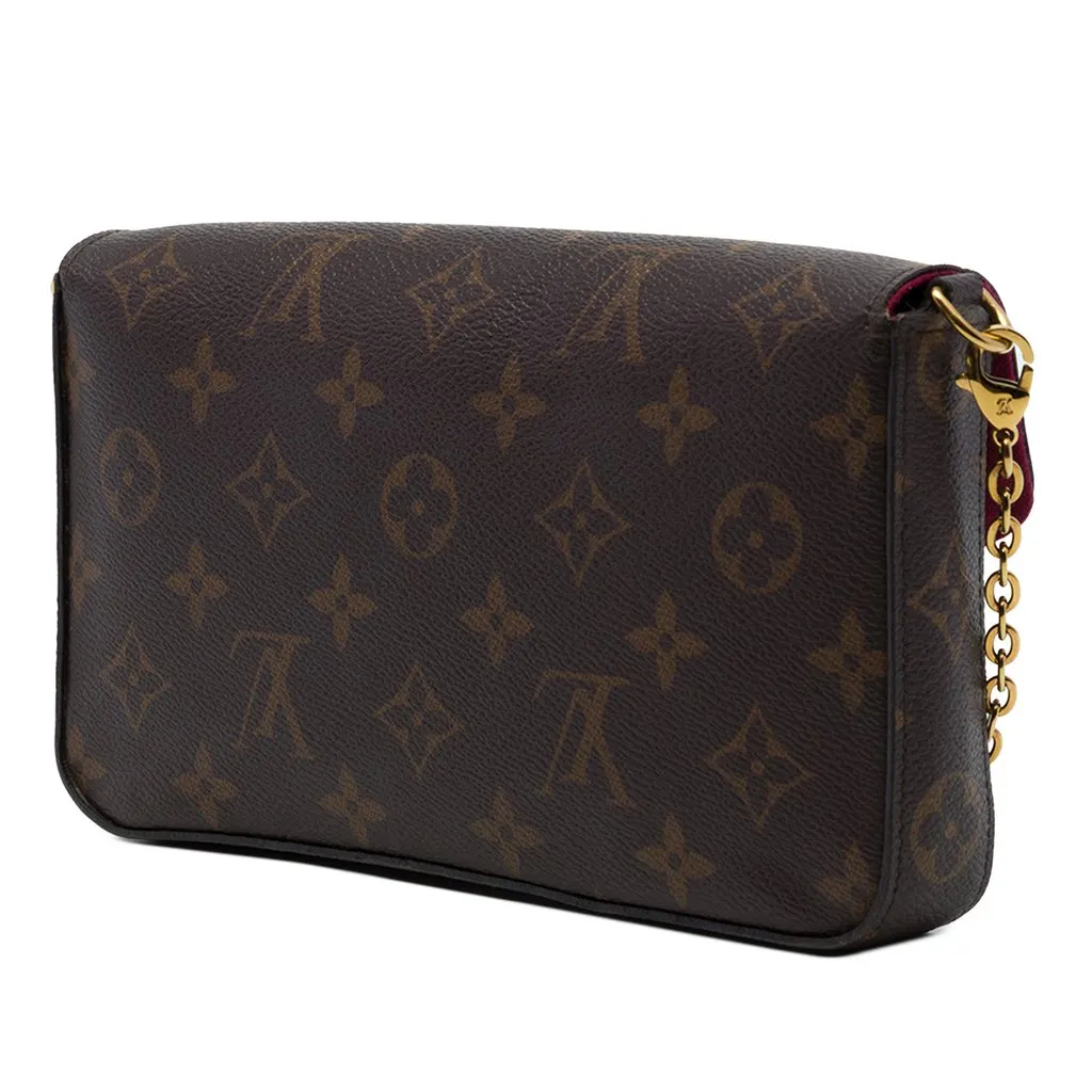 Louis Vuitton Monogram Pochette Felicie Brown Canvas Very good - Back View