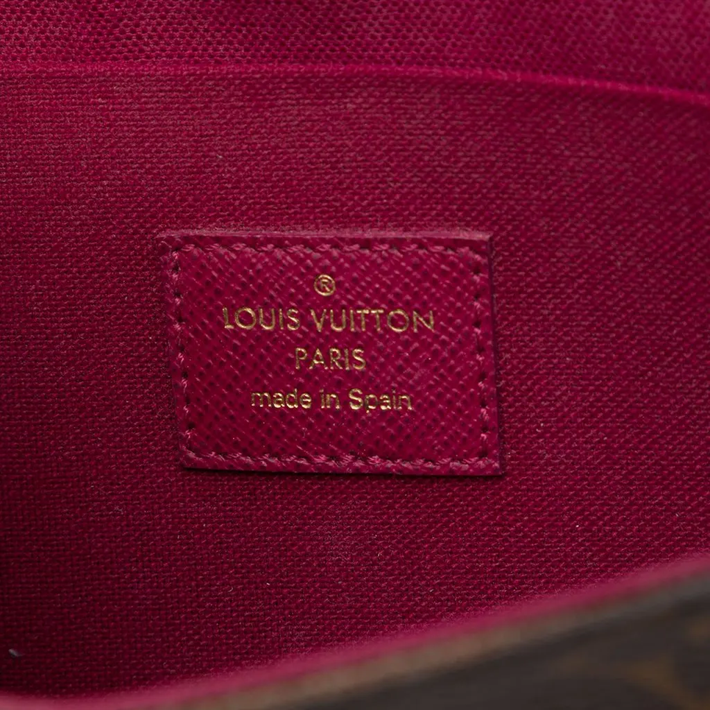 Louis Vuitton Monogram Pochette Felicie Brown Canvas Very good - Box View