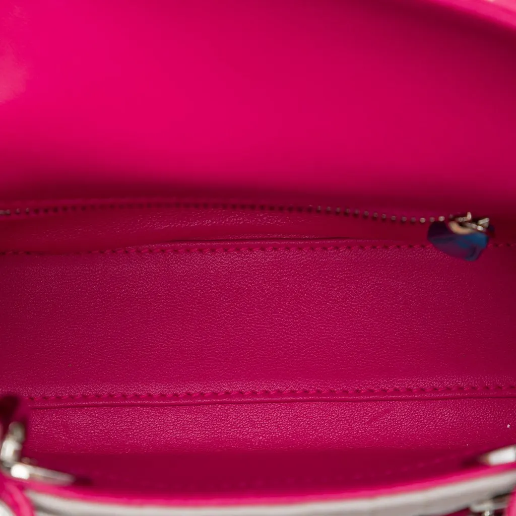 Dior Mini Tricolor Lambskin Cannage Lady Dior Brown Leather Very good - Model View