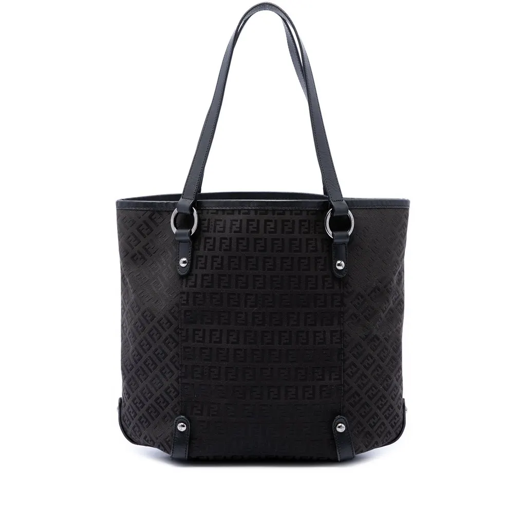 Fendi Zucchino Canvas Tote Brown Very good - Front View