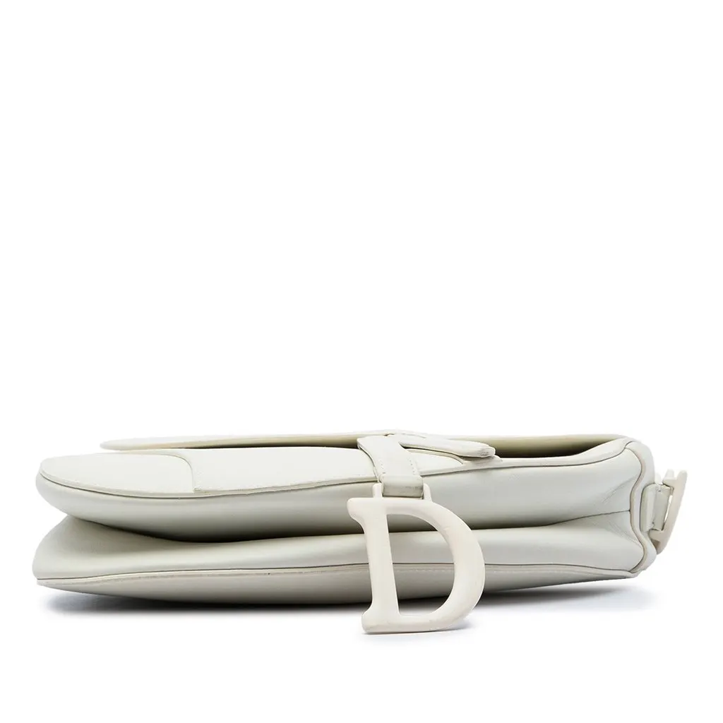 Dior Grained Calfskin Saddle Bag White Leather Very good - Inside View