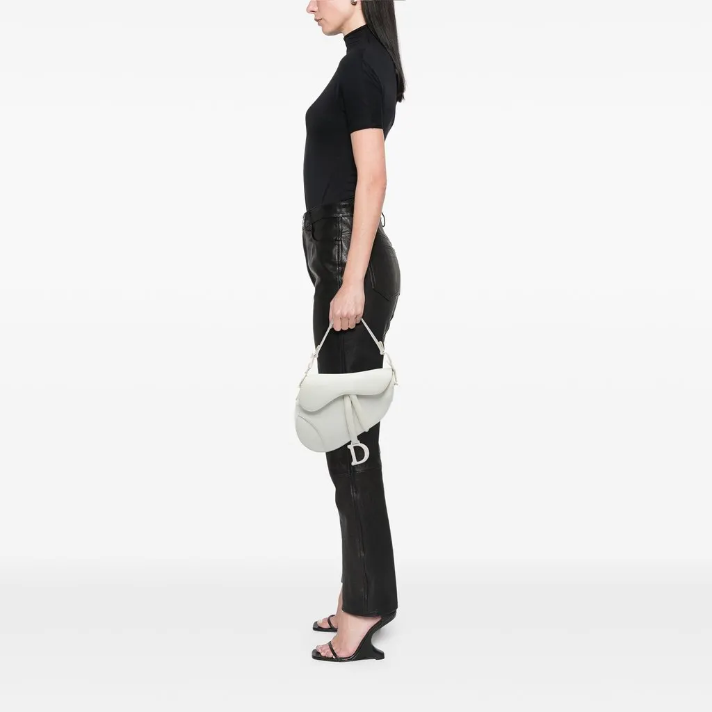 Dior Grained Calfskin Saddle Bag White Leather Very good - Box View