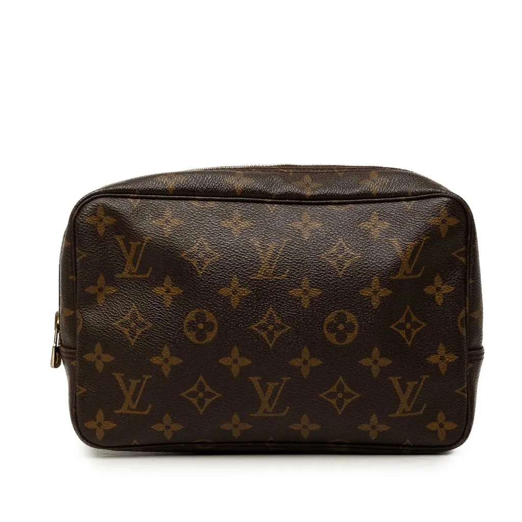 Louis Vuitton Monogram Trousse Toilette 23 Brown Canvas Good - Front View
