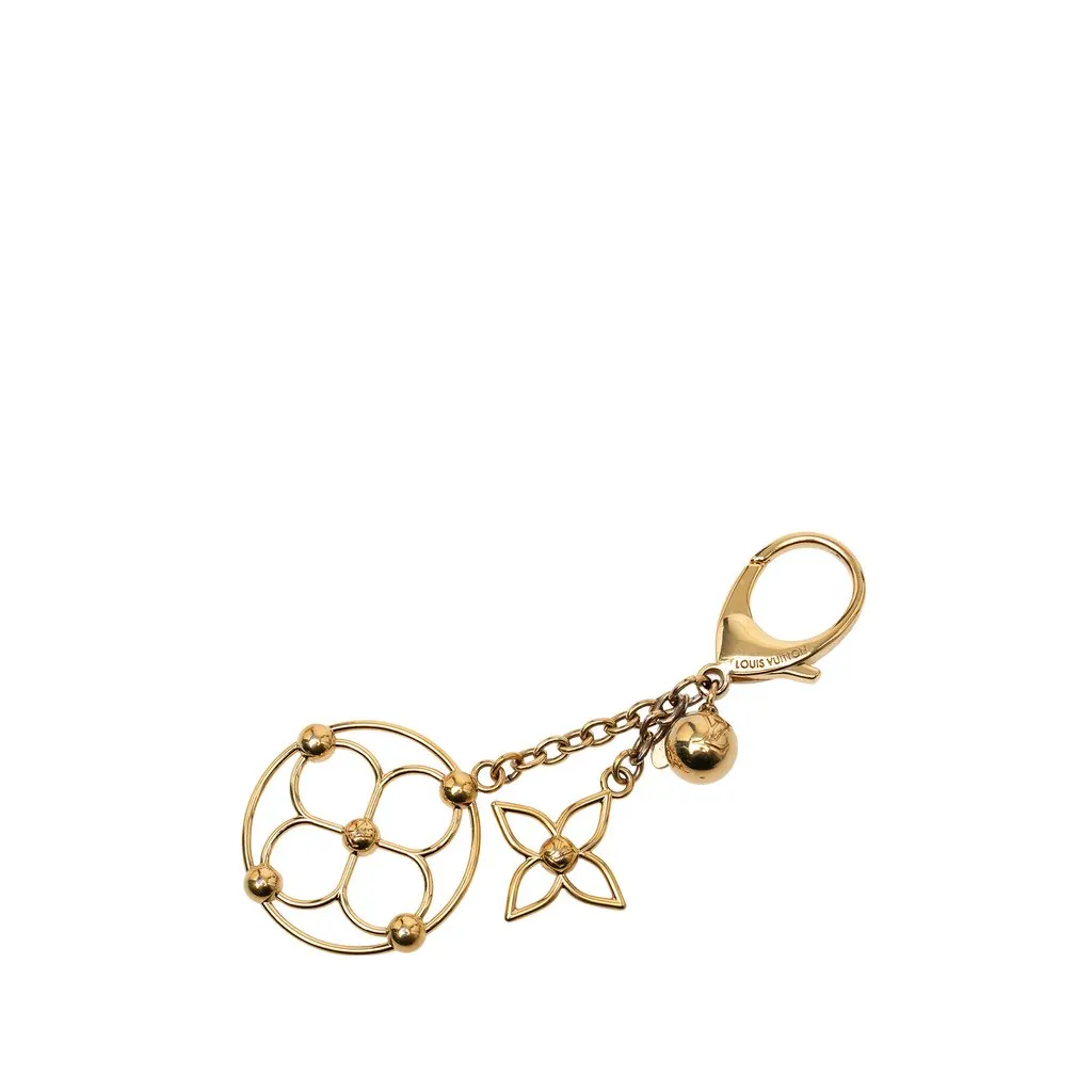 Louis Vuitton Gold Plated Bloomy Bag Key Chain Gold Metal Very good - Front View