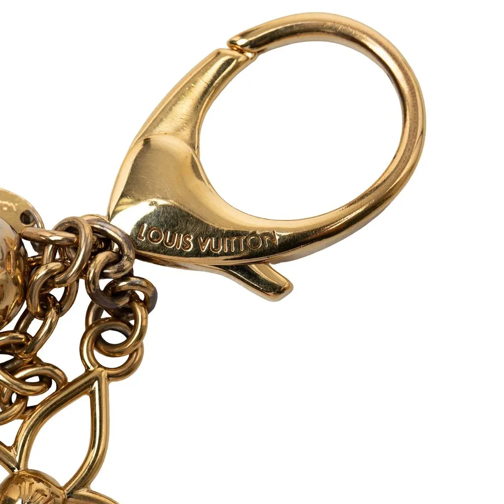 Louis Vuitton Gold Plated Bloomy Bag Key Chain Gold Metal Very good - Inside View