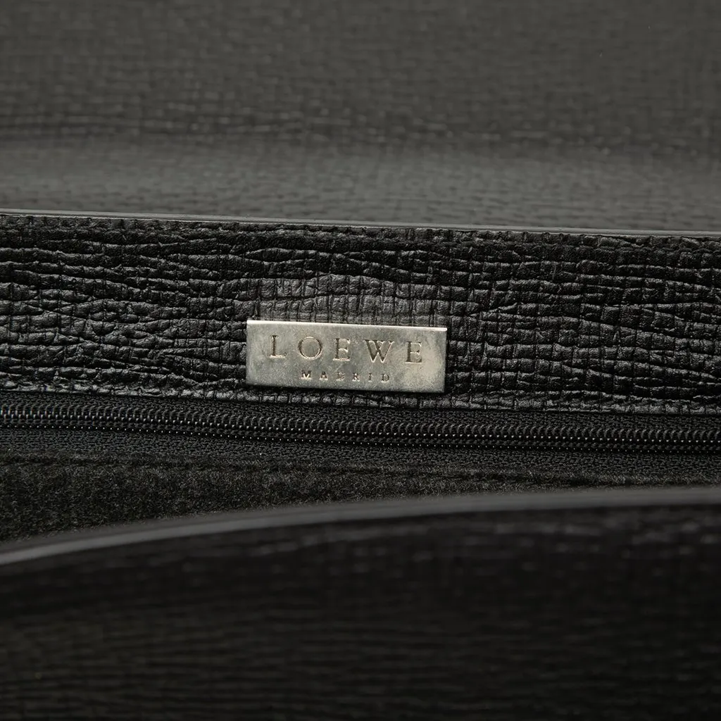 LOEWE Textured Leather Top Handle Bag Black Leather Very good - Box View
