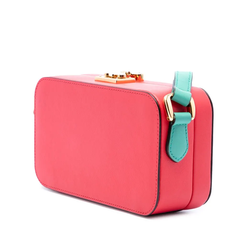 Gucci Calfskin Interlocking G Crossbody Red Leather Very good - Back View