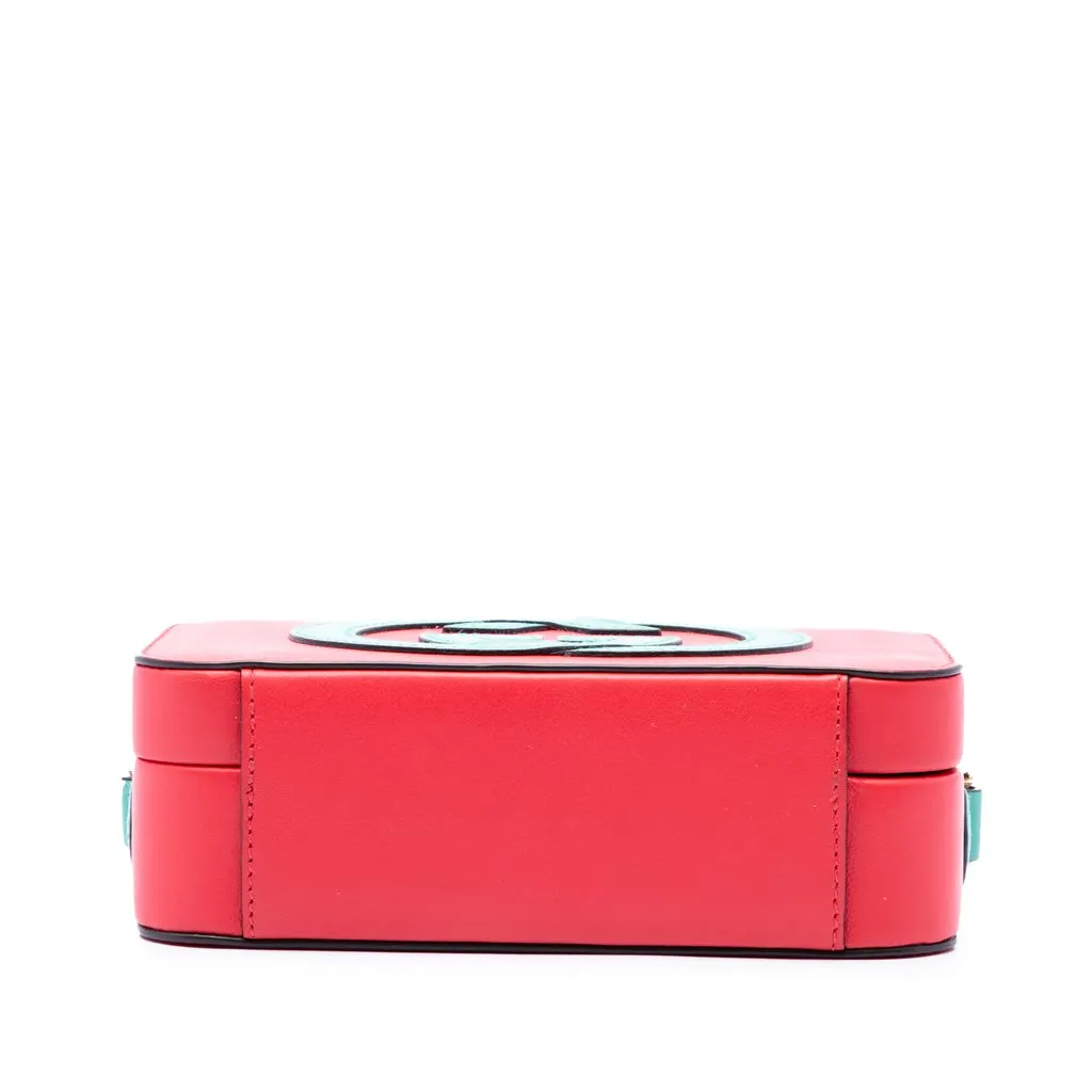 Gucci Calfskin Interlocking G Crossbody Red Leather Very good - Inside View