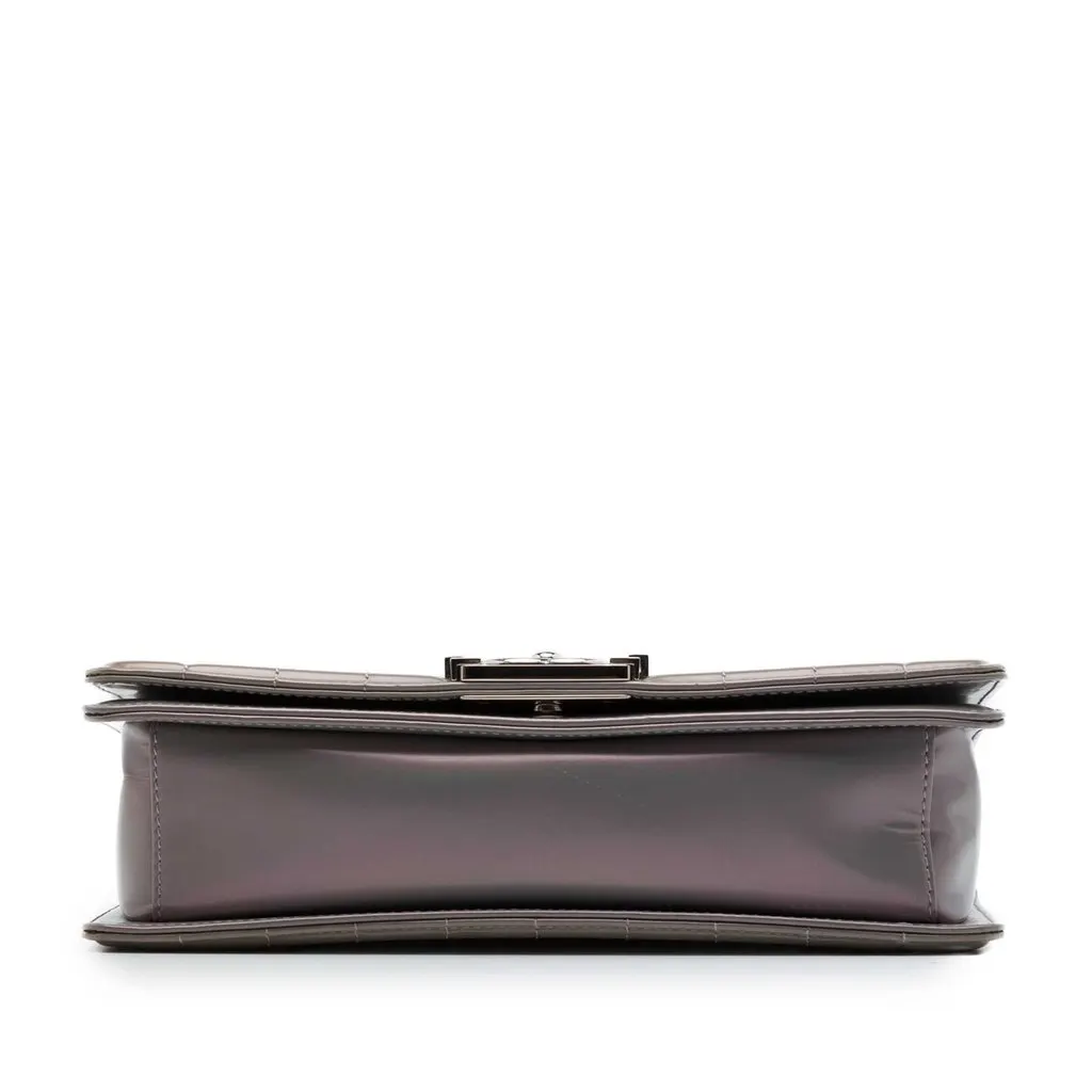 Chanel Old Medium Iridescent Patent Boy Reverso Flap MultiColor Leather Very good - Inside View