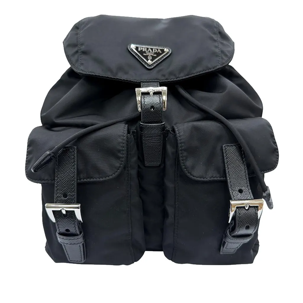 Prada Saffiano Trimmed Re Nylon Backpack