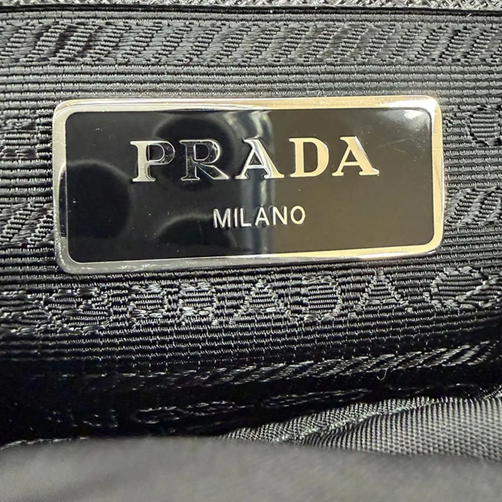Prada Saffiano Trimmed Re Nylon Backpack Black Very good - Box View
