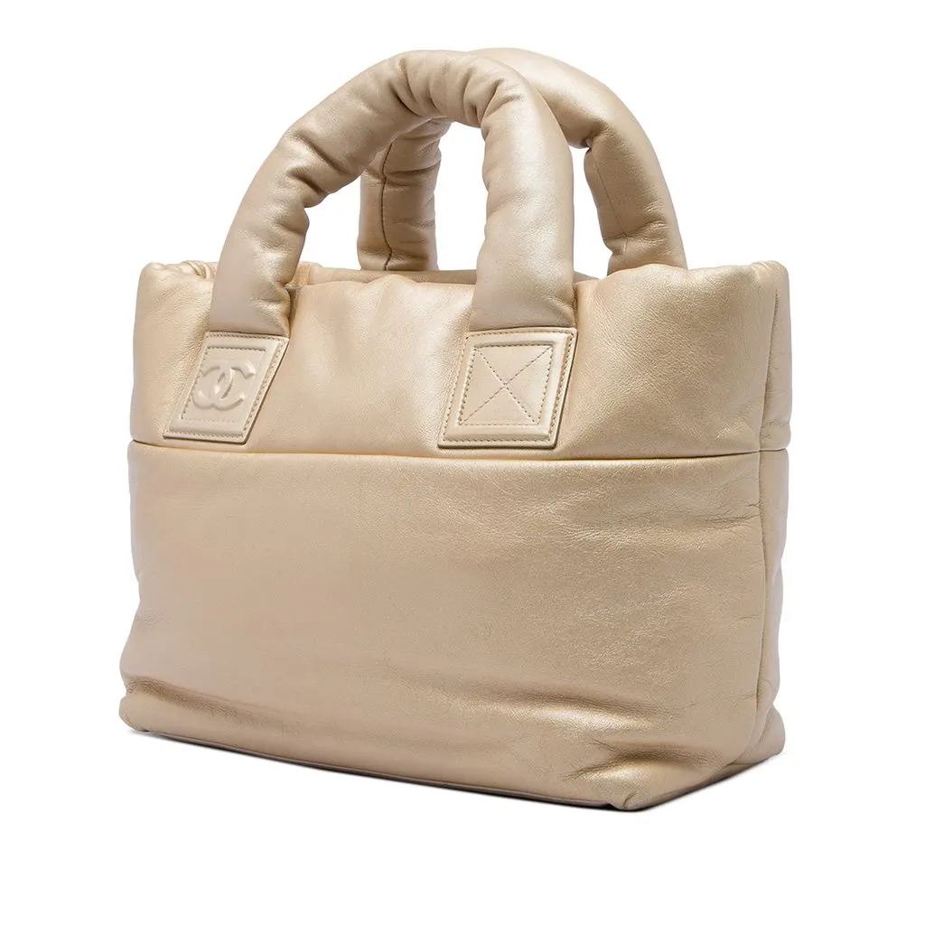 Chanel Small Lambskin Coco Cocoon Reversible Tote Gold Leather Very good - Back View