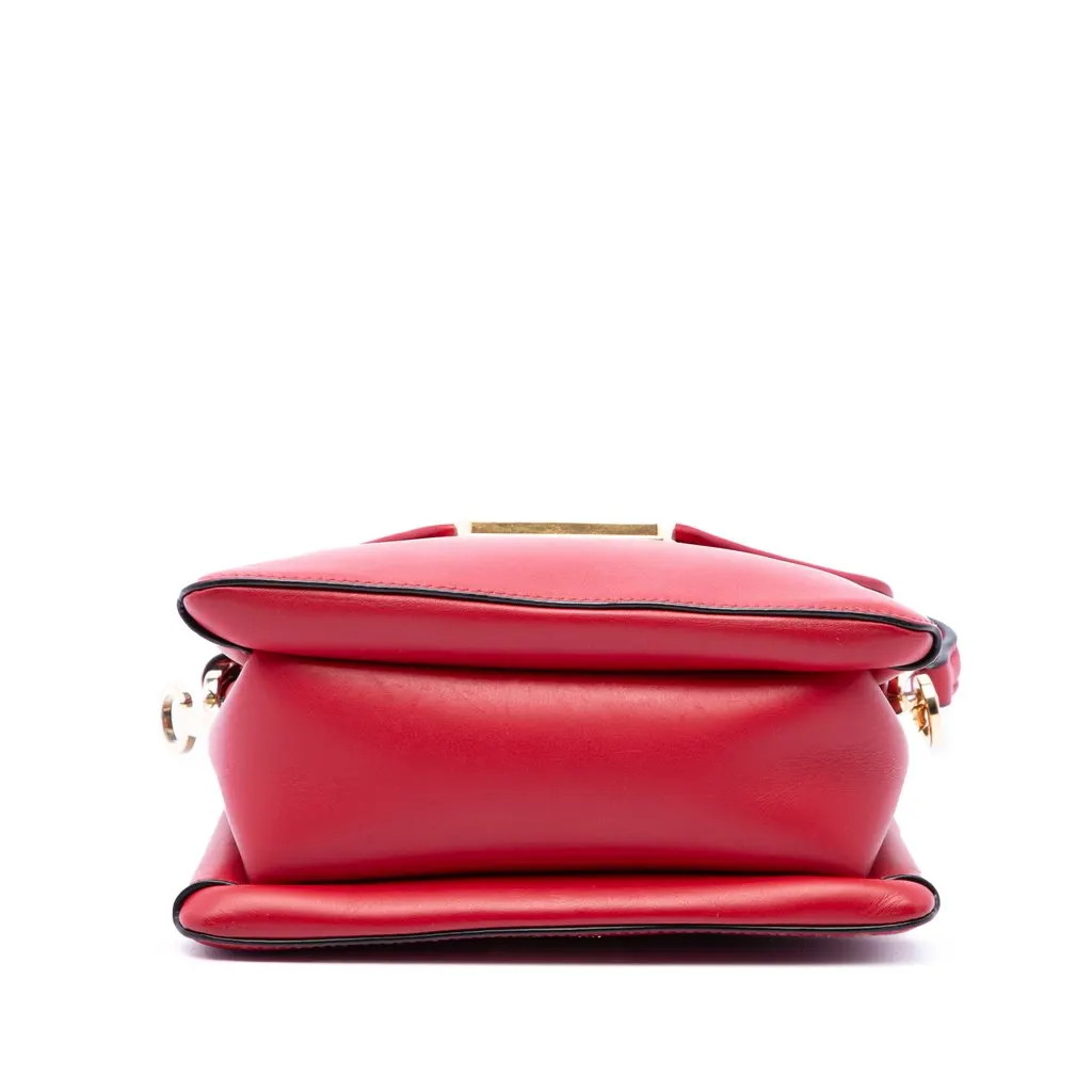 Prada Ingrid Top Handle Flap Bag Red Leather Very good - Inside View