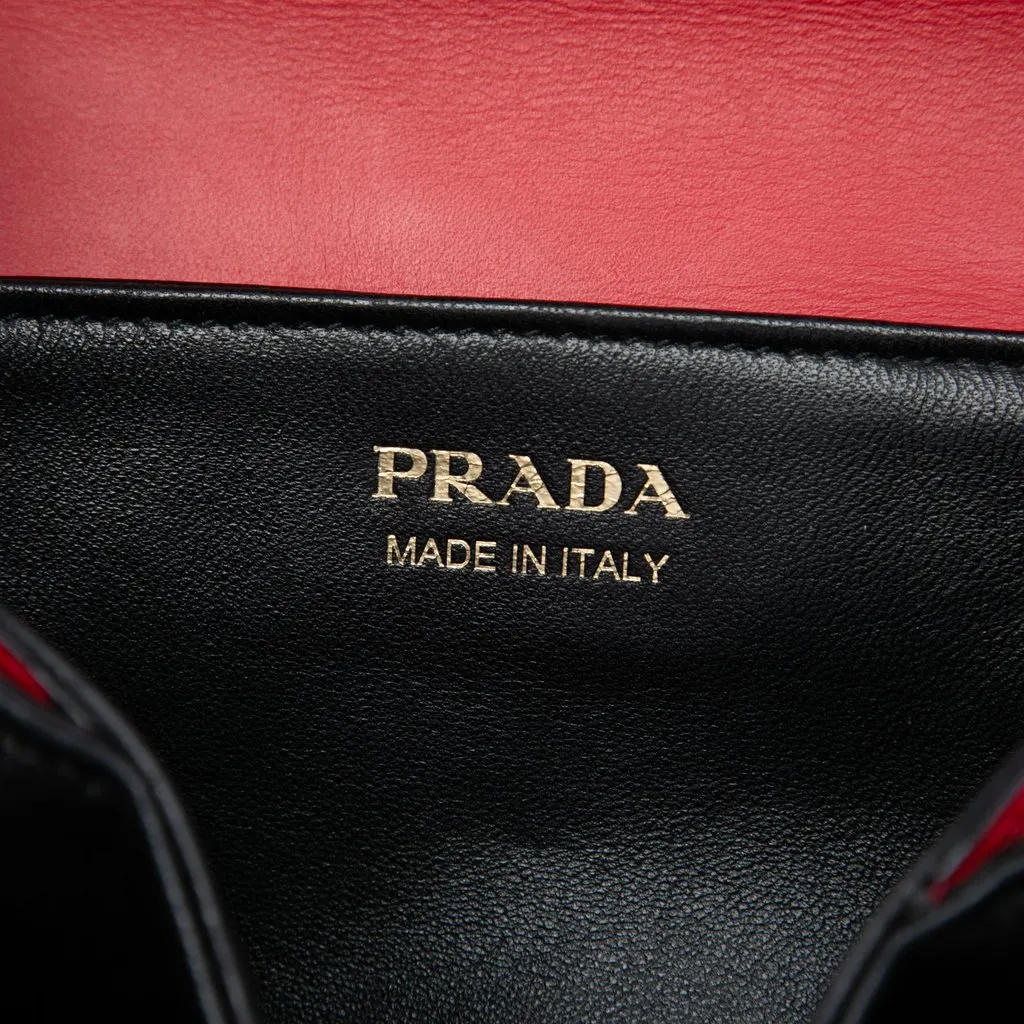 Prada Ingrid Top Handle Flap Bag Red Leather Very good - Box View