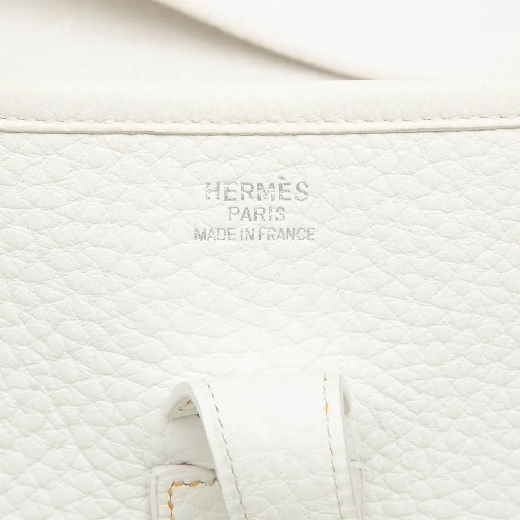 Hermès Clemence Evelyne I GM White Leather Very good - Box View