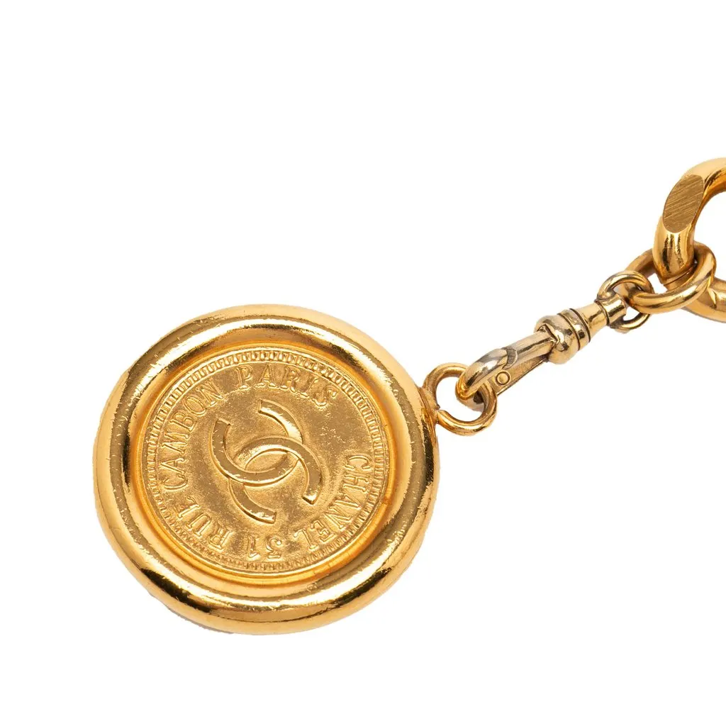 Chanel Gold Plated CC Medallion Chain Belt Gold Metal Very good - Inside View