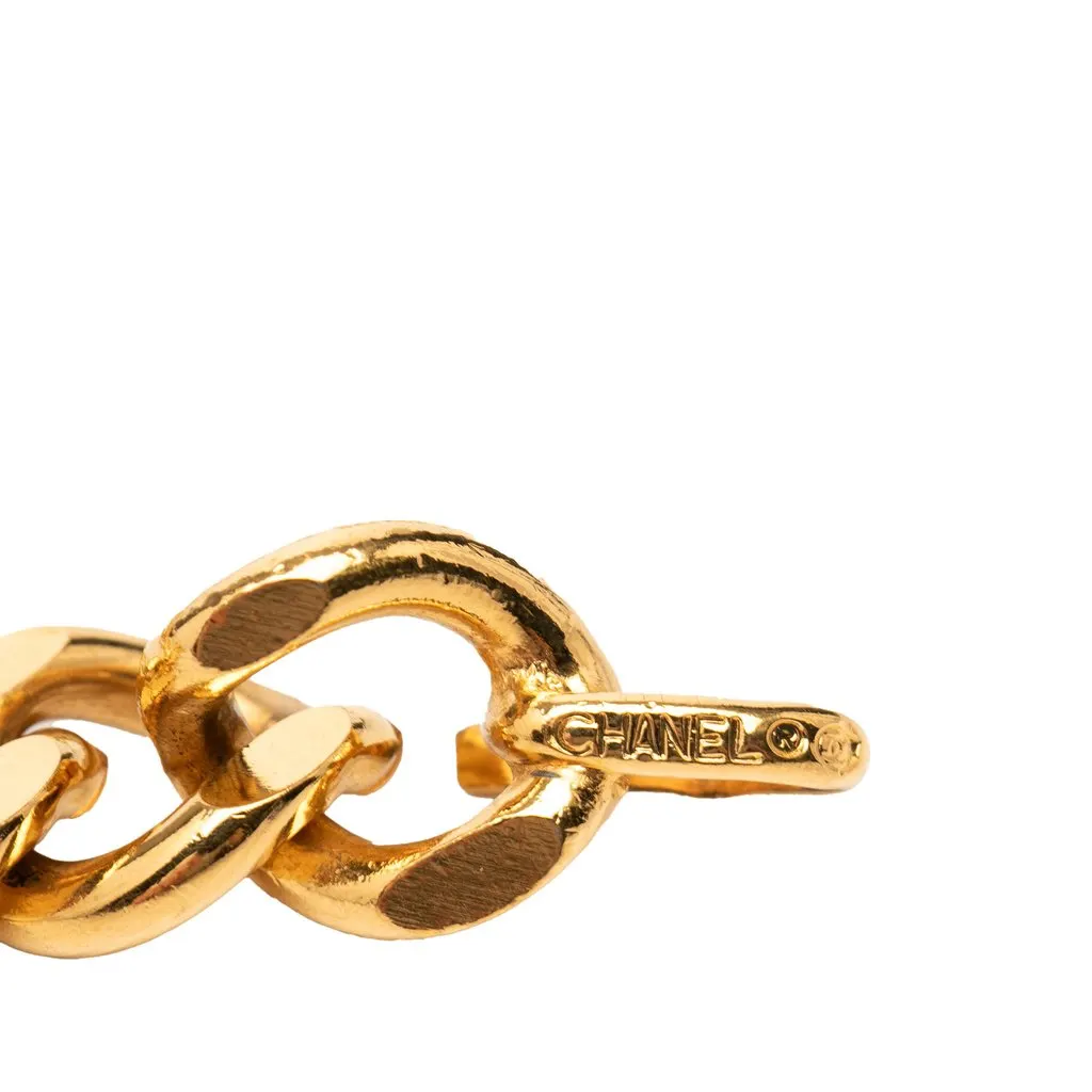 Chanel Gold Plated CC Medallion Chain Belt Gold Metal Very good - Box View