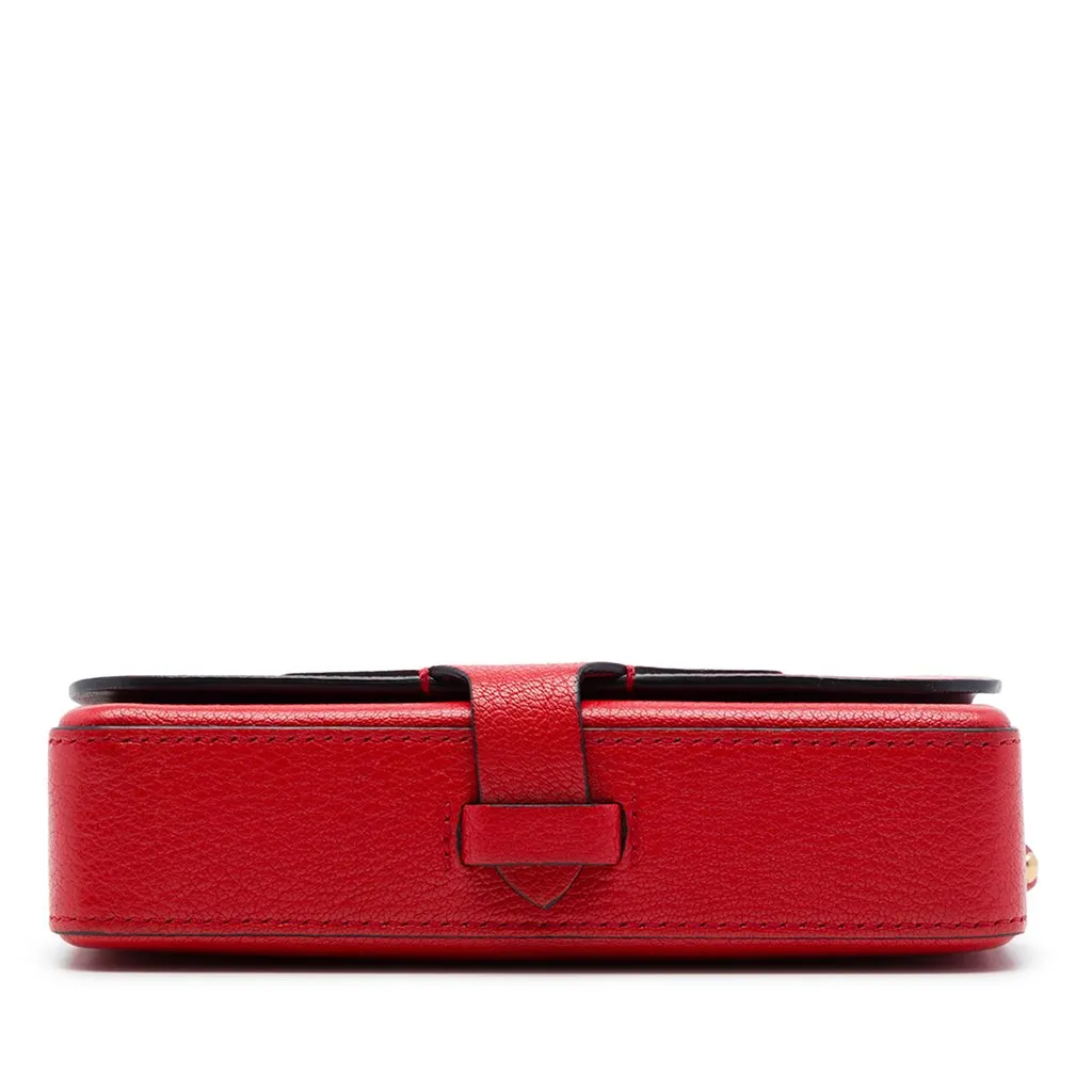 Burberry Goatskin Hampshire Crossbody Red Leather Very good - Inside View