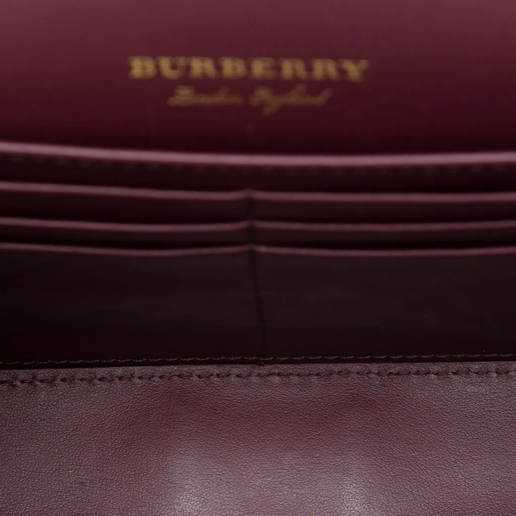 Burberry Goatskin Hampshire Crossbody Red Leather Very good - Model View
