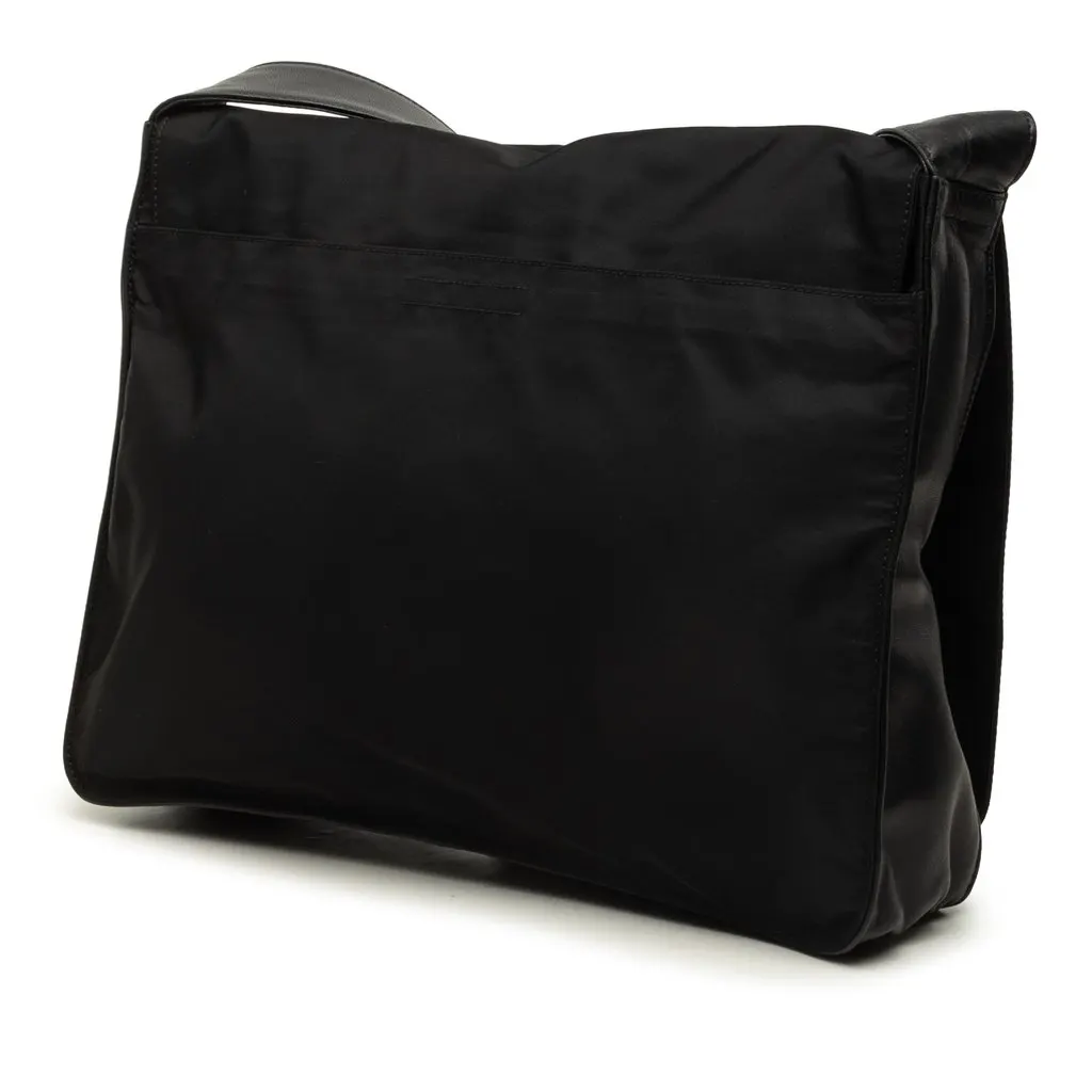Prada Tessuto Messenger Bag Black Polyamide Very good - Back View
