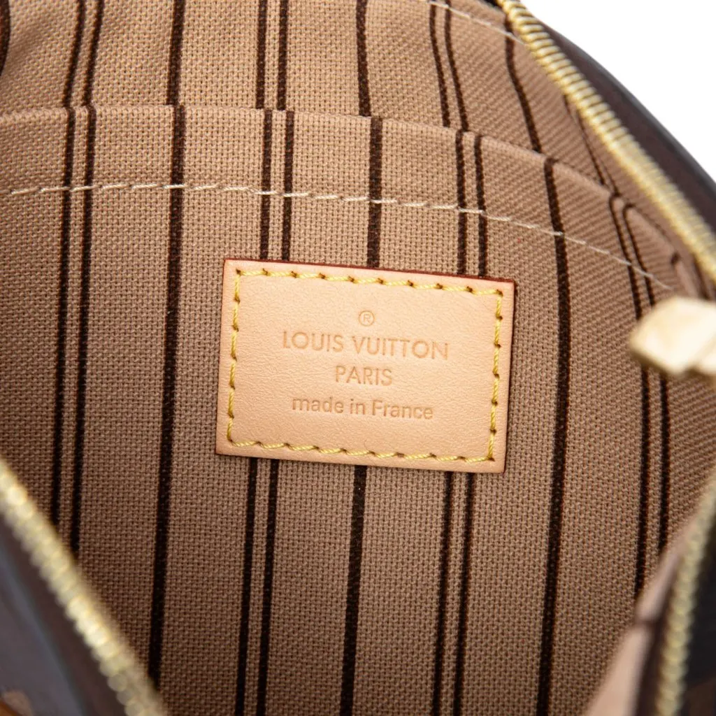 Louis Vuitton Monogram Neverfull MM Pouch Brown Canvas Good - Box View